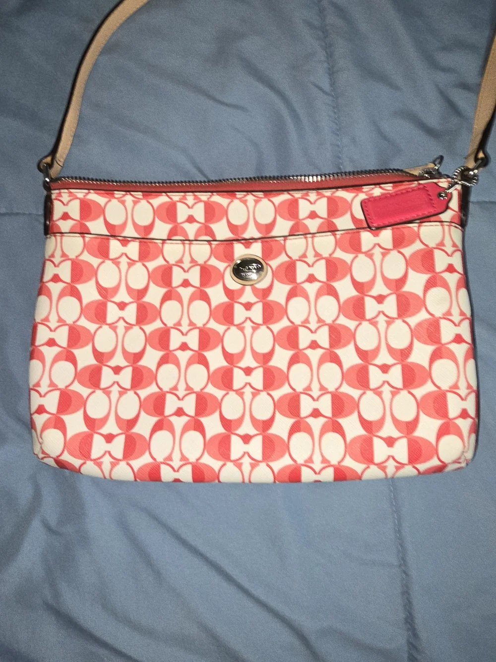 Coach Pink Signature Logo Crossbody Bag